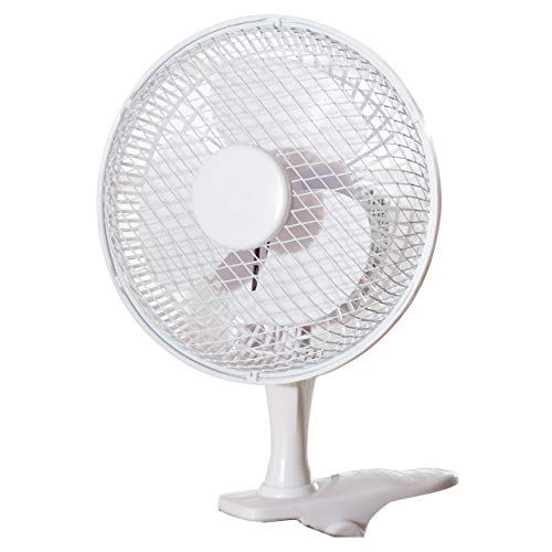 FINE ELEMENTS COL1248 15,2 cm, 2 vitesses, interrupteur rotatif, base, ventilateur portable à clip pour maison/bureau, blanc, taille unique Cover