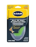 Dr. Scholl's Ball of Foot Metatarsal Pain Relief Pad, Insoles for Immediate & All-Day Ball of Foot Pain Relief and Support by Lifting and Reducing Pressure, Men's and Women's, Unisex 1 Pair of Cushion Inserts