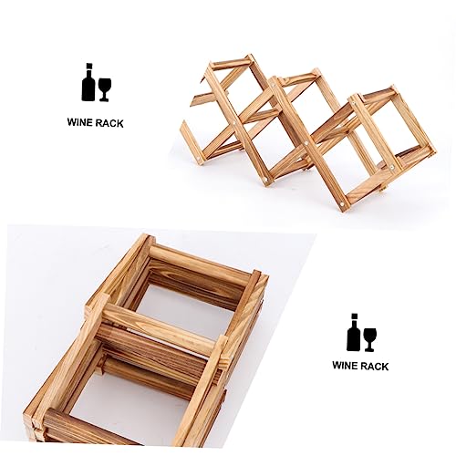 Soporte moderno para botellas de vino diseño geométrico plegable miniatura 3