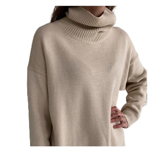 [GSDFVIYT] Oversized Turtleneck Cashmere Autumn Winter Women Sweater Basic Knitted Pullover Chic Soft Loose Casual Female Jumper