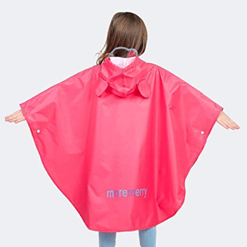 KESYOO Capa de Chuva Infantil Reutilizável Grosso Poncho Portátil com Capa de Bolsa Escolar e Capuz
