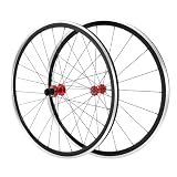 LIAPDG 700C Bike Wheelset, Detachable Wheelset Road Bike Fixie Wheelset Bike Rims C/V Brake Spokes (Front) 20, (Rear) 24 Bearing Capacity 300 Kg/661 Lbs with Quick-Release Levers