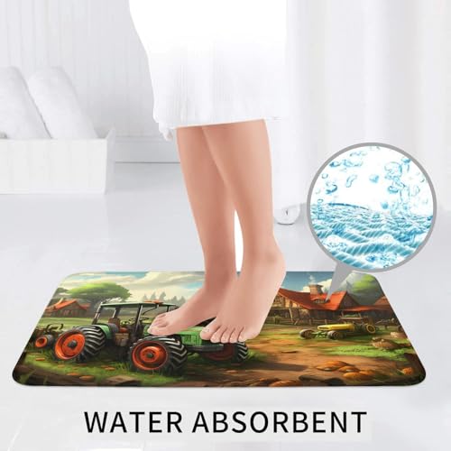 Tapis de bain antidérapant motif tracteur pour éliminer les risques de glissade - 7