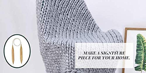 Knitpal 60-Inch (150Cm) Jumbo Wooden Circular Knitting Needles With Bonus Ebook, Natural Wood Chunky Needle For Chunky Yarn, Us Size 19 (15Mm) #TOP4