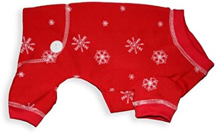 Hip Doggie Red Snowflake Longjohns, Large