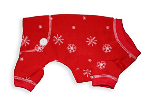 Hip Doggie Red Snowflake Longjohns, Large #TOP1