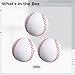 Texvora 3 Pcs Practice Baseballs, 3.5 In Pu Foam, Reduced Impact Training, White With Red Seams, Safe Baseball Gifts For Young Players