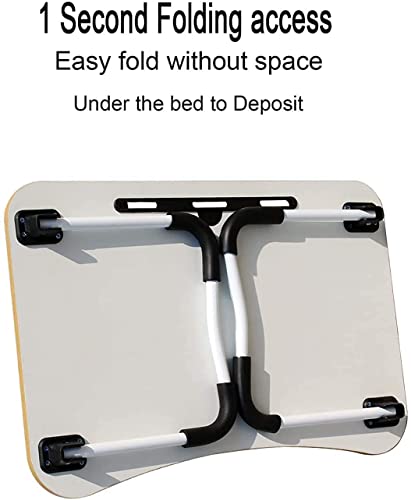 Image of Engineered Wood Multipurpose Foldable Laptop Table with Cup Holder | Table Home Study Writing Table, Foldable and Portable /Ergonomic Edges (BLACKKK)