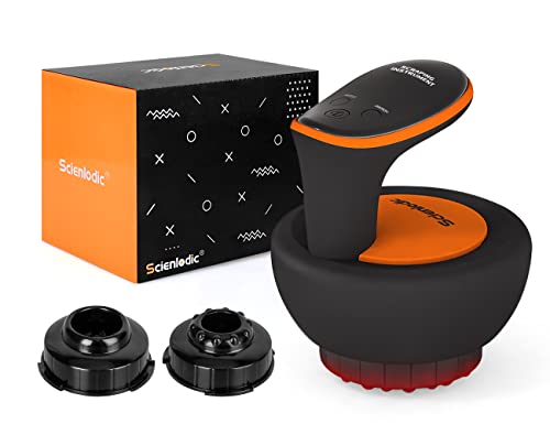 Scienlodic Cupping-E-9, 9 Gear Electric Heating Cupping Set, Cupping Therapy Machine with 3 Replaced Head, Handheld Gua Sha Cupping Scraping Massager, Rechargeable Cupping Massage Tool for Body Back