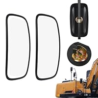 2 Stück Traktor Spiegel Universal, 33 x 18 cm PVC Rückspiegel Bus LKW Spiegel Rückfahrspiegel mit Gehäuse Halterung Landwirtschaft