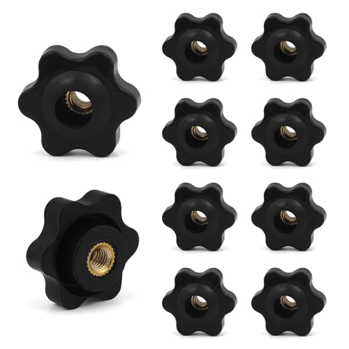 JJWNMLL 10PCS Clamping Screw Knob Star M5-outer Diameter 25 Thumb Bolts Thread Replacement Star Hand Knob Tightening