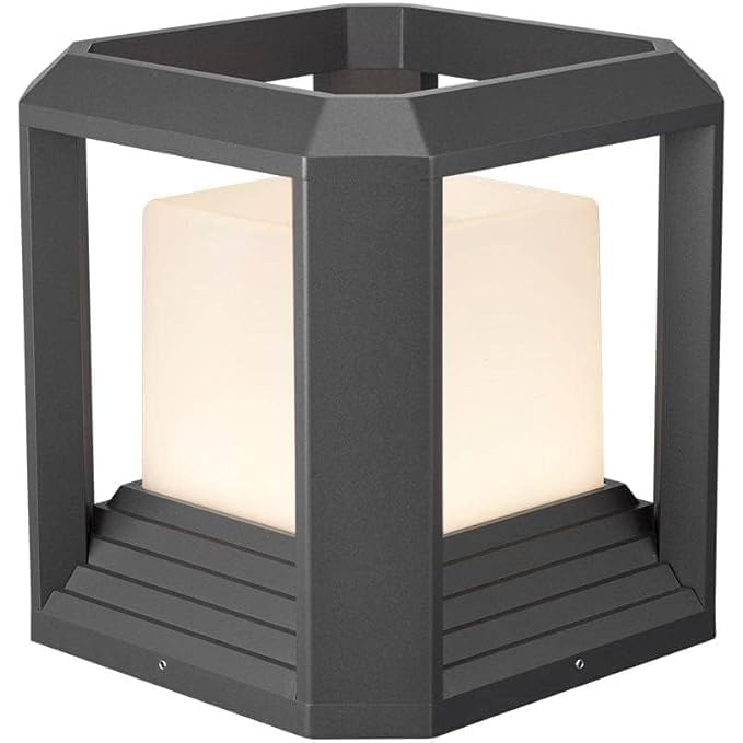 Cube Gate Light 160mm Die-Casting Aluminium with PC Glass, B22 Holder, Weatherproof Outdoor Lamp, Suitable for Exterior Lighting - Boundary Wall, Garden, Pathway (Pack of 1)-image-17