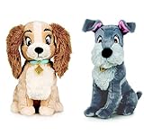 La Dama y el Vagabundo - Pack 2 Peluches 11'81'/30cm perrita Reina y Perro VAGABUNDO Calidad Super Soft.
