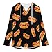 Womens Bodysuit Fun Food Hotdog Hot Dogs T Shirts Long Sleeve Hoodie V Neck Pullover Tops, 2026