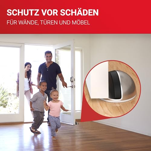 LouMaxx Türstopper Boden selbstklebend - 2er Set - Türstopper Boden ohne Bohren - Türstopper zum Kleben - Türstopper selbstklebend Boden zum Schutz von Wänden und Möbeln