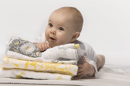 Image of SwaddleDesigns Marquisette Receiving Swaddle Blanket for Baby Boys & Girls, Soft Premium Cotton Muslin, Best Shower Gift, Yellow Lush, Parent Picks Award Winner