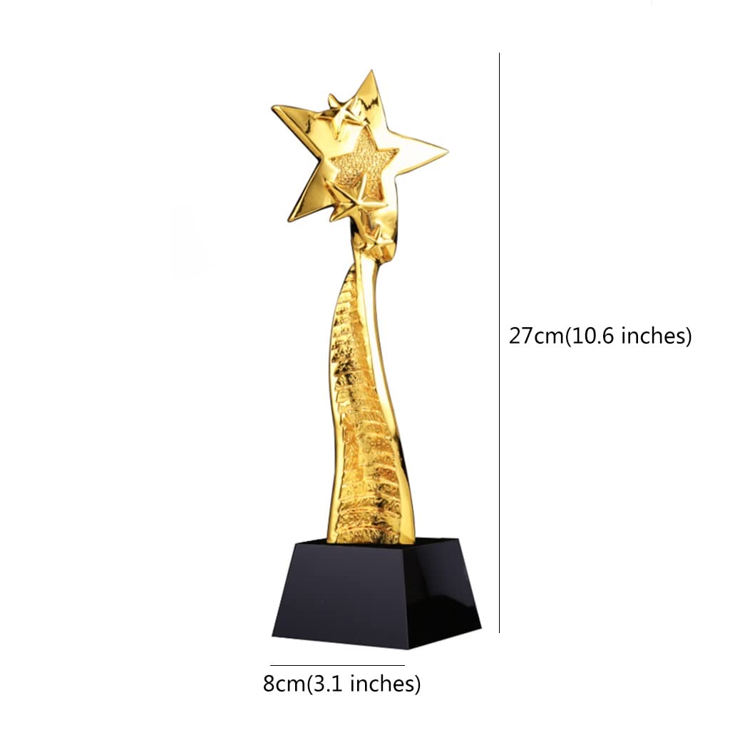 De La Estrella Resina Chapado En Oro De 11 Pulgadas Premio del Campeón De La Competencia Personal Excelente (Color : Gold, Size : 27 * 8cm)