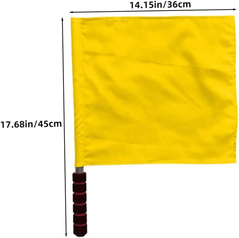 2pcs Handheld Commanding Flags for Traffic and Sports Safety, Yellow and Emerald Signal Flags for Referees, Competition, and Athletic Training