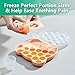 Plodon Baby Fruit Feeder& Teether with Freezer Tray Combo, BPA-Free Silicone Food Feeder for 4+ Months, Breastmilk Popsicle Molds for Teething Relief, Dishwasher Safe Baby Food Freezer Tray with Lid