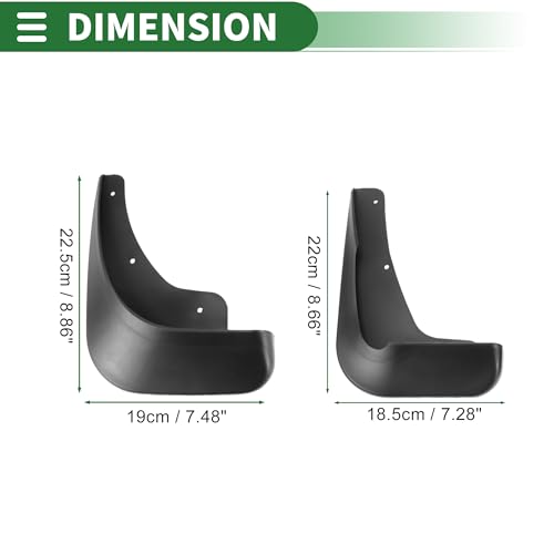 Image of Motoforti Mud Flaps Splash Guards Mud Guards for Mitsubishi Lancer 2007-2019 W /Mount Accessories