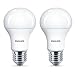 Produktbild 2x Philips LED Frosted E27 75w Warm White Edison Screw Light Bulbs Lamp 1055Lm