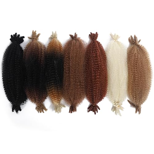 Bylatt Cabelo Torcido Afro Elástico de 12 Polegadas, 3 Pacotes de Cabelo Trançado Pré-Separado, Cabe