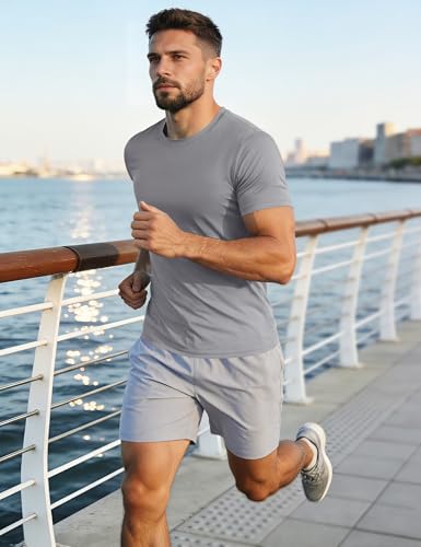 Image of MAGCOMSEN Men's Short Sleeve T-Shirt Quick Dry UPF 50+ Athletic Running Workout Fishing Top Tee Performance Shirts