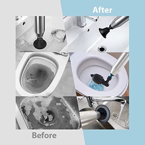 Vtnxun Toilet Plunger, Drain Unblocker, Powerful Plungers For Bathroom, High Pressure Air Drain Blaster Cleaner Applied To Kitchen, Bathroom, Clogged Pipe Dredge #TOP2