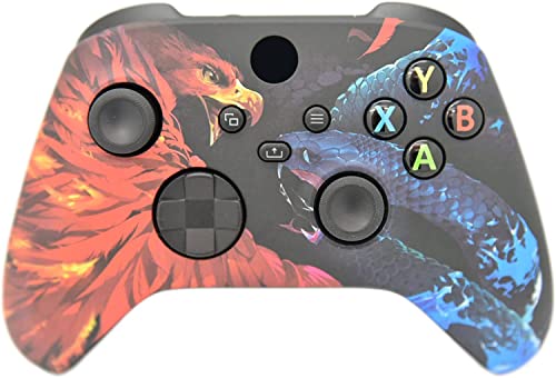 Image of Hand Airbrushed Fade Custom Controller Compatible with Xbox Series X /S & Xbox One (Series X /S Bird V Snake)