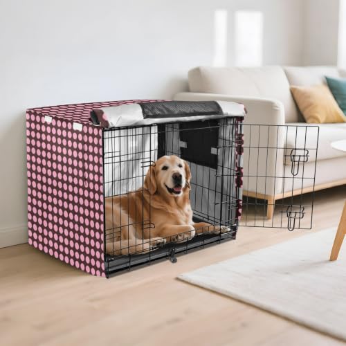 Housse de cage pour chien en maille résistante marron pâle - 7
