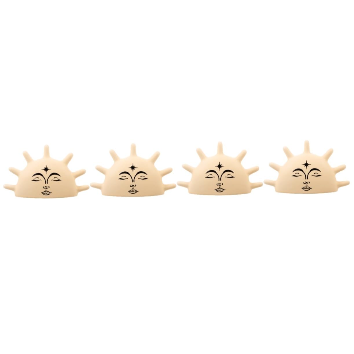 Porte-bagues en céramique jaune FOMIYES, lot de 4 présentoirs pour l'organisation de vos bijoux