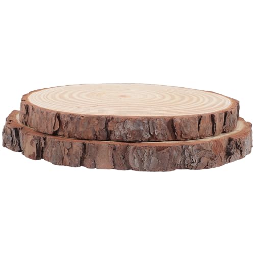 Dalles de Jardin Décoratives Veemoon en Bois Rond de 20-23 Cm Lot de 2 Pas Japonais