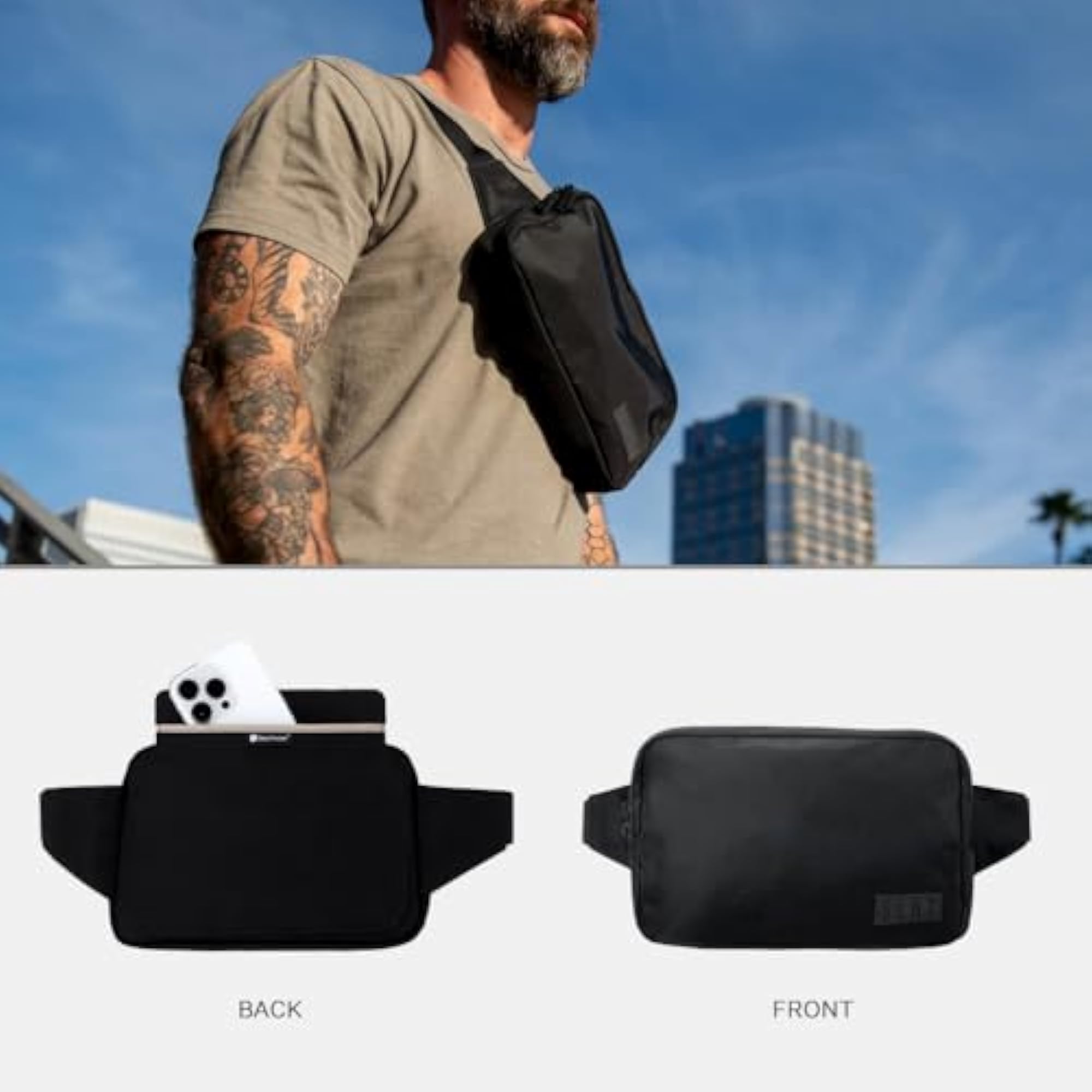SLNT Compact Faraday Sling Bag with RFID-blocking