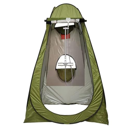 Utaxuper Pop-Up Duschzelt, Sonnenschutz mit 3 Fenstern Toilettenzelt, Umkleidezelt, Tragbar Camping Duschkabine Sichtschutz Geräumiges Privatzelt Lagerzelt für Wandern Outdoor Grün Einheitsgröße