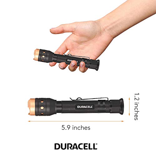 Duracell 150 Lumen Aluminum Focusing Led Flashlight For Everyday Use - Ultra-Light And Easy To Carry Design With 3 Modes And 2-Aaa Batteries Included. Great For In-Door & Out-Door Use #TOP3