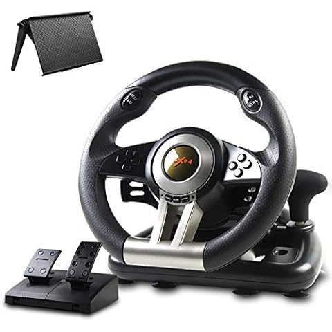 Game Racing Wheel with Pedals,PXN V3II 180° Competition Steering Wheel and Pedals USB Port,Simulator Wheel Suitable for PC,PS3,PS4,Xbox One,Switch,Xbox Series X Driving Wheel Cover