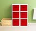 Simple Houseware Foldable Cube Storage Bins, 11-Inch Red, 6-Pack Fabric Cubes Organizer for Closet or Shelves