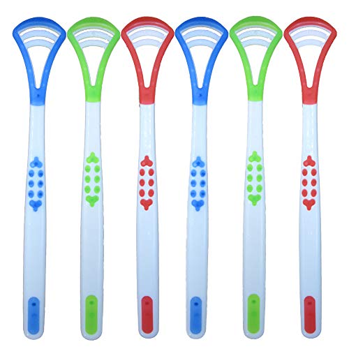 Tongue Scrapers Cleaner for Oral Care Help Fight Bad Breath with Case 6packs