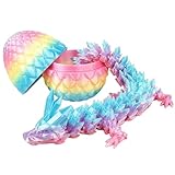1 Stück 3D-Druck Drachenei, Artikulierter Kristall Drache, Sanfte Pastellfarben, Sensorik Spielzeug gegen Stress, Süßes Geschenk für Kinder Mädchen Jungen