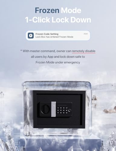 FORFEND Smart Home Safe | WiFi Safe Box App Lock/Alarm | Voice Command, Kidnap Alarm, Tamper Detect, Frozen Mode, Sub Account| Digital Safe Anti Theft