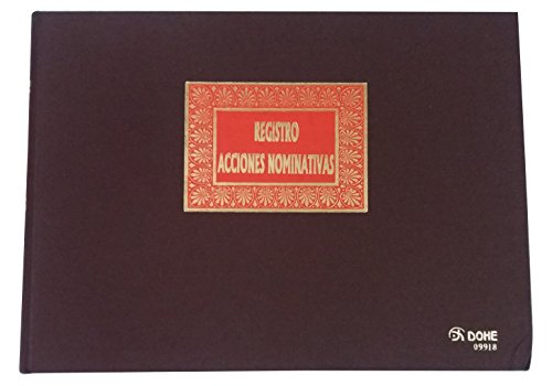 Dohe 9918 - Libro Registro, acciones nominativas, folio apaisado