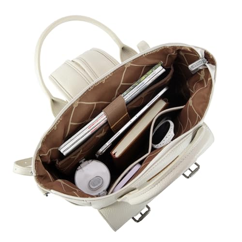 Image of Montana West Wrangler Medium Backpack Purse for Women Off-white Fashion Backpack with Removable Crossbody Strap for Travel Work WG175-9110TN