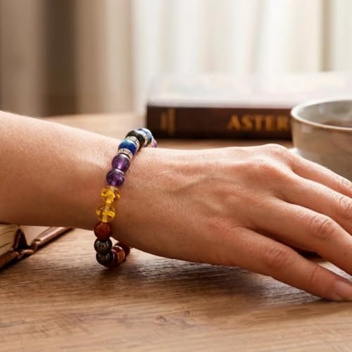 Image of Mesh (Aries) Rashi Bracelet | Hematite, Carnelian, Citrine, Red Jasper, Amethyst, Evil Eye | Mars Bracelet For Courage, Leadership, Focus & Financial Confidence | For Men & Women