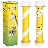 smtfcty 2 trappole per mosche per interni ed esterni, grandi trappole per mosche della frutta, per appoggiare e appendere, trappola per zanzare, con strisce adesive