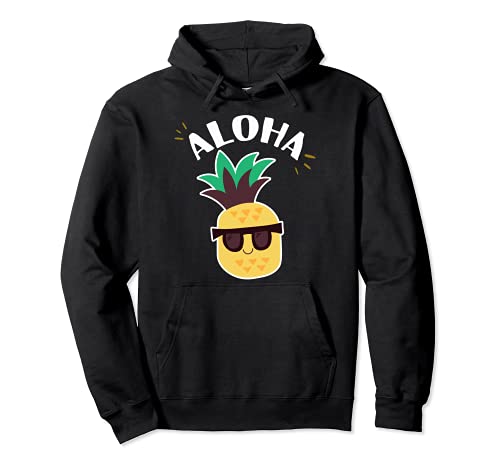 ALOHA, Pineapple Ananas Sunglasses Graphic, Hawaii Hawaiian Sudadera con Capucha