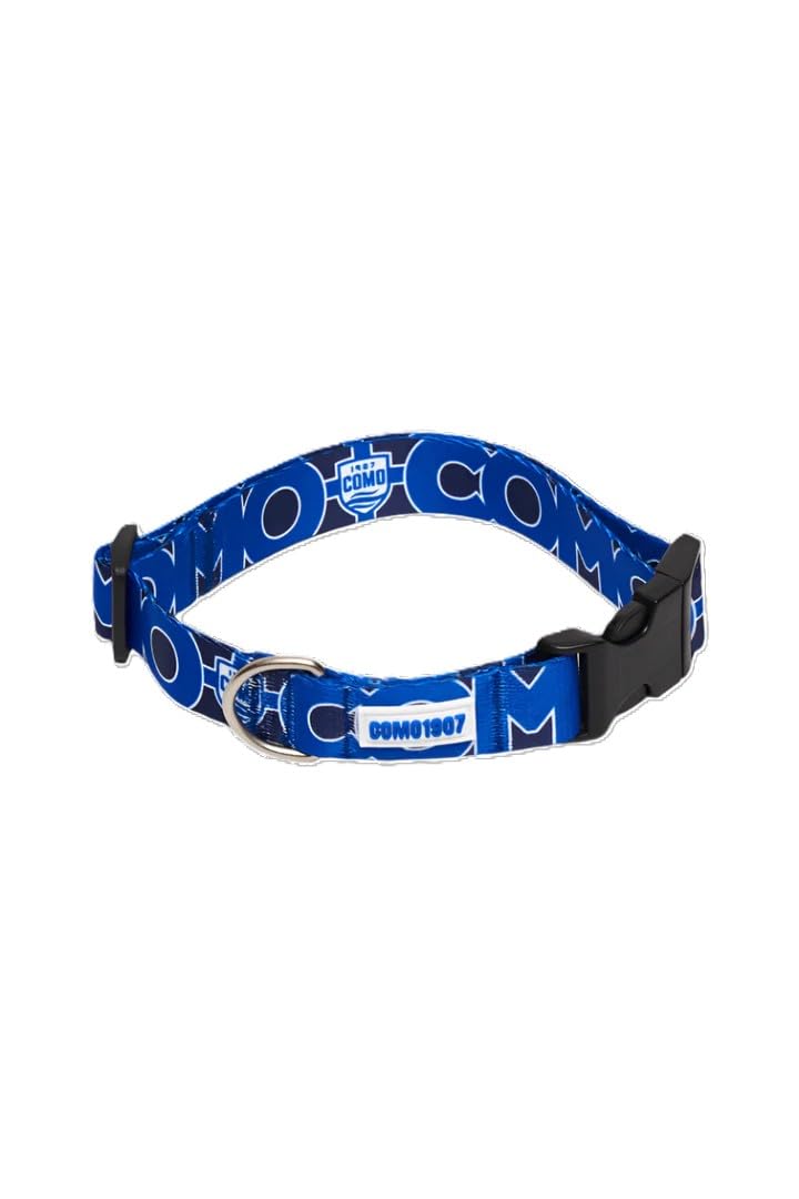 Collier chien Como 1907 bleu royal taille M anti irritation en satin recyclé