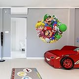 🎨Diseño Único de Mario Bros Game: Nuestro Vinilo Mapa presenta un diseño exclusivo basado en el icónico videojuego de Mario Bros. Los entrañables personajes como Mario, Luigi y la Princesa Peach cobran vida en la habitación de tus hijos, creando un ambiente divertido y lleno de nostalgia.