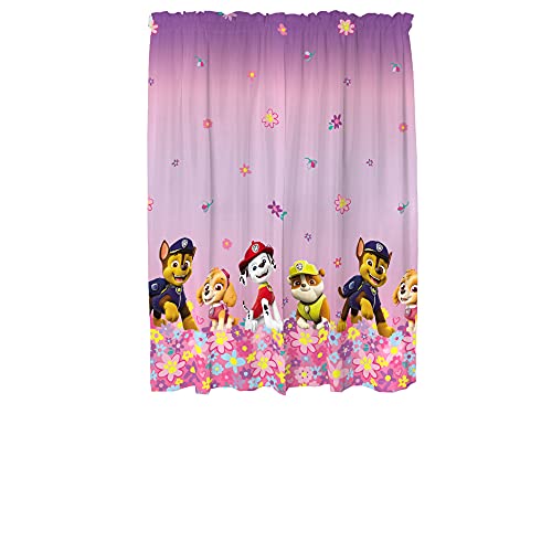Image of Franco Kids Room Window Curtain Panels Drapes Set, 82 in x 63 in, Paw Patrol Girls