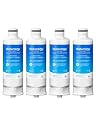 Waterdrop DA97-17376B Replacement for Samsung® HAF-QIN/EXP, DA97-08006C, RF28R7201SR, RF28R7351SG, WD-F45, Refrigerator Water Filter, 4 Filters