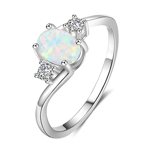 Bague fiançailles argent 925 et pierre de naissance luxe